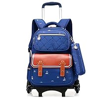 strylin Wheeled Rolling Backpack Girls Boys Travel Laptop Backpack Trolley Luggage School Books Bag Rucksack with Wheels