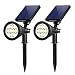 InnoGear Upgraded Solar Lights 2-in-1 Waterproof Outdoor Landscape Lighting Spotlight Wall Light Auto On/Off for Yard Garden Driveway Pathway Pool,Pack of 2 (Warm White) primary
