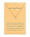 CYBERNY Women Going Places Compass Pendant Necklace with Message Card Golden