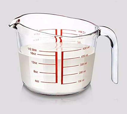 Incrizma Glassware - Borosilicate Tempered Glass Measuring Cup/Jug
