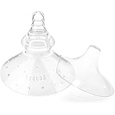 haakaa Nipple Shield Combo 2PCS for Nursing Newborn with Carry Case | Soft Silicone Nipple Shields Help Latch Issues and Sore Nipples, Round Base &amp; 18mm Ultra-Thin Combo for Breastfeeding