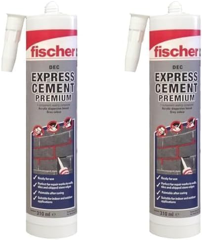 Fischer 523856 Express Mortar Cement Grey (Pack of 2)