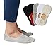 SKINISOX - Men’s No-Show Socks | Premium Cotton| Non-Slip | SkiniBARE Series (XL / Shoe Size 9 ~ 10, Black 3pk)
