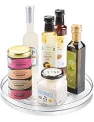 InterDesign Linus Turntable Kitchen, Organization for Pantry, Countertop, Shelf, Table, Vanity, Bathroom, 11 Inches, Clear