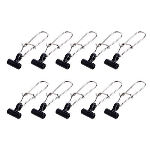 10Pcs Fishing Sinker Slide Clip Connector Swivels For Finder Braided Line - Thumbnail 6