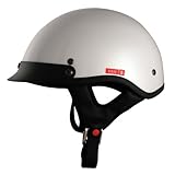 VCAN V531 Half Helmet (Solid White, Small)