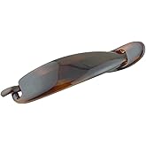 Parcelona French Sleek Tortoise Shell Brown Large 4 1/2" Celluloid No Slip Grip Metal Free Strong Hold Hair Clips for Women French Hair Barrette for Girls Paris Hair Accessories, Made in France
