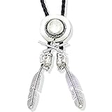 Vintage Cowboy Silver Hat Stetson Corss Gun Pistol Rodeo Western Line Dance Necklace Bolo Tie