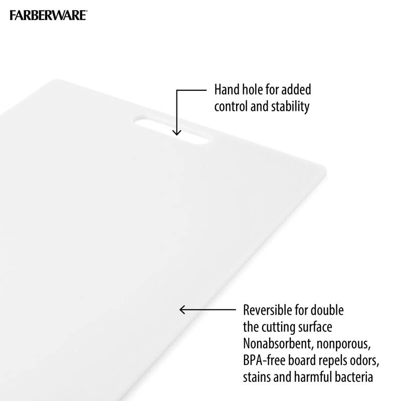 Farberware ExtraLarge Plastic Cutting Board, Dishwasher Safe Poly
