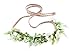 DDazzling Tieback Flower Crown Headband Floral Crown Wreath (White)