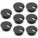 HJ Garden 8pcs 1-1/2 inch Desk Wire Cord Cable Grommets Hole Cover for Office PC Desk Cable Cord Organizer Plastic Cover Black