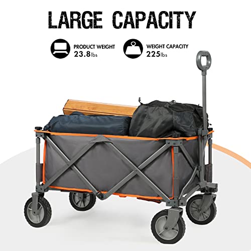 PORTAL Collapsible Folding Wagon Utility Cart Foldable Heavy Duty All