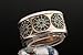 Turkish Handmade Jewelry Evil Eye Emerald Topaz 925 Sterling Silver and Bronze Band Ring Size 6.5