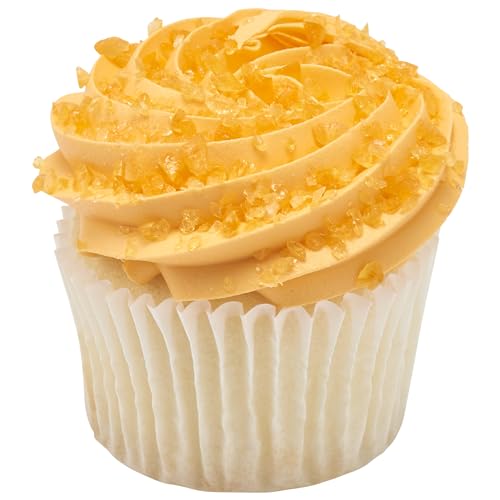 DECOPAC PUMPKIN SPICE CRUSHED CANDY BITS, SUGAR DECORATIONS FOR CAKES, TOPPINGS, CUPCAKES, AND DRINKS | ORANGE | 16OZ PACK