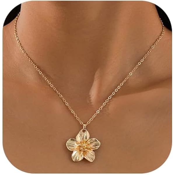 Flower Y-shape Necklace Women's Lariat Necklace With Daisy Flower