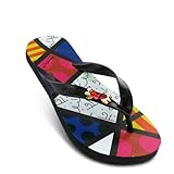 Romero Britto Flip Flops by Dupe - Heart Design (7-8)