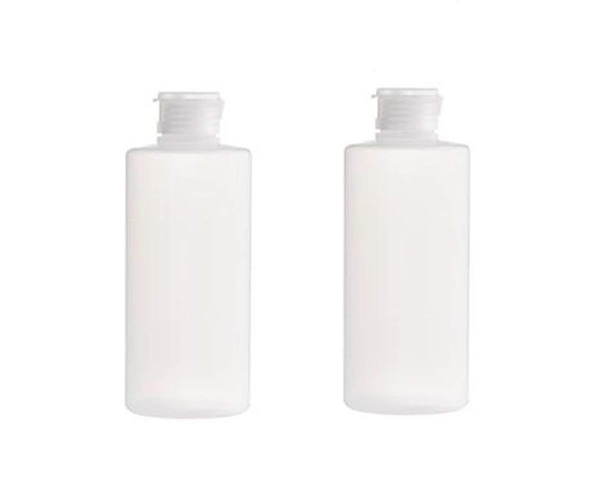 Pack of 2 100ml/200ml/400ml Transparent Empty Travel Refillable PE Plastic Soft Tubes Bottle Emulsion Packing Case Make up Cosmetics Container (200ml)