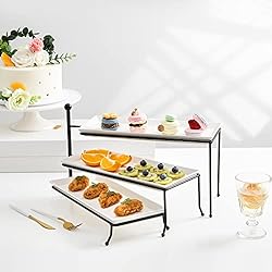 Sweese 3 Tiered Serving Stand, Foldable Rectangular