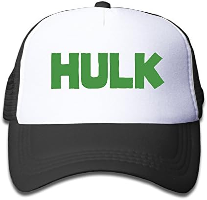 Macthy HULK Logo Boy's Mesh Snapback Hat Cap Black