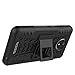 Moto C Case,Mama Mouth Shockproof Heavy Duty Combo Hybrid Rugged Dual Layer Grip Cover with Kickstand For Motorola Moto C (With 4 in 1 Free Gift Packaged),Black