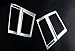 2PCS Silver Steel Interior Side Air Outlet Diffuser Vent Cover Trim For BMW X5 E70 2008-2013