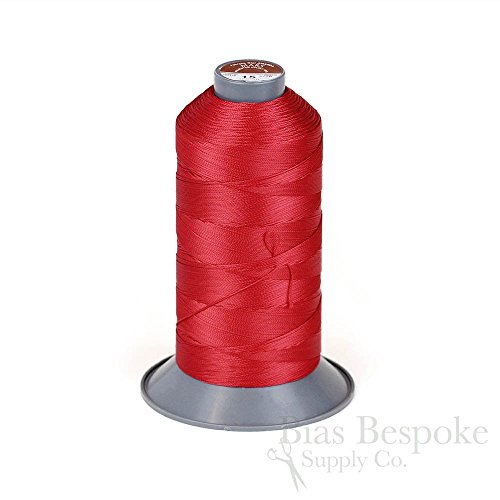 MARS 15 Super Strong Top-Stitch Thread for Leather and Heavy-Weight Materials, Cherry Red Color