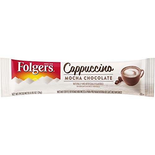 Folgers Cappuccino Mocha Chocolate Instant Coffee Beverage Mix, 4