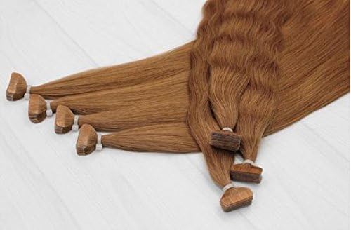 Tape in Hair Extensions Premium Quality Slavic Human Hair 20 inch 50 g/pack 20 pcs Straight Hair 30 Cooper (Cooper)