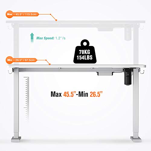 TACKLIFE Electric Standing Desk HOD1A, 52 x 28 inches Whole Piece