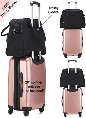 Lily & Drew Carry On Weekender Overnight Travel Shoulder Bag for 15.6 Inch Laptop Computers for Women 3 Lily & Drew Carry On Weekender Overnight Travel Shoulder Bag for 15.6 Inch Laptop Computers for Women