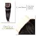 Nadula Brazilian Straight Hair Extensions Pack of 3 with Lace Closure Free Part Grade 8a Unprocessed Remy Virgin Human Hair Natural Color (14 16 18+10inch)