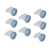 Fealay 8pcs Capture Filter Mesh Bag Snap On Lid Anti Flea Head Lice Traps for Electric Lice Comb V-Comb Accessories Pet Supplies