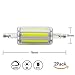 CTKcom R7S 78mm COB LED Bulbs(2 Pack)- J Type 78mm Double Ended 8W 650LM Halogen Bulbs Cool White 6000K,R7S Double Ended Filament Flood Lights Tube Lamps 70W Replacement T3 Halogen Bulb,AC85-265V