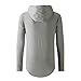 UNRESTRAINED Mens Hip Hop Long Sleeve T Shirt Casual Hoodie Tshirt Gery M