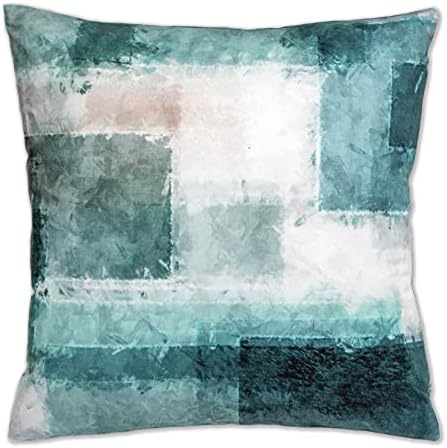 Colorful throw pillow cover featuring abstract artwork, priced at $16.99.