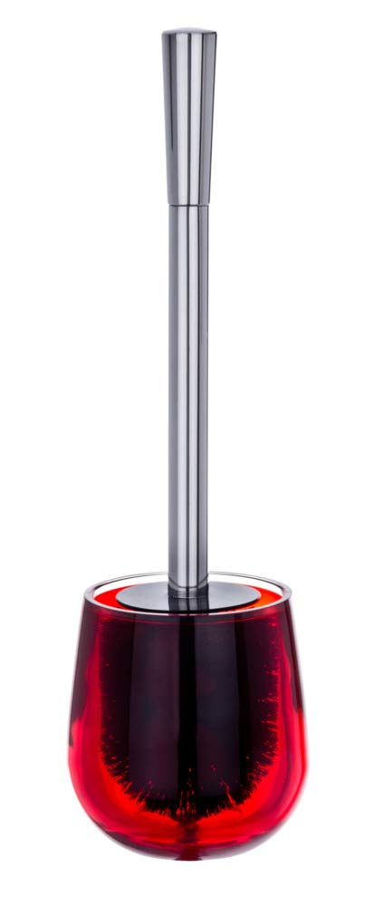 WENKO 21070100 WC brush set Monaco Red including WC brush, Plastic PS, 11.5 x 37 x 11.5 cm, Red