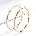 JunXin Eternity Rhinestone Stainless Steel Hoop Earrings Gold Plated Silver Plated,Gift for Women and Girls (Gold)
