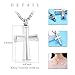 Black Cross Cremation Necklace Hold Loved One's Ashes Memorial Urn Jewelry for Women Men Keepsake Necklace Pendant(Silver Tone)