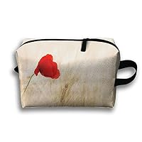 SHOUNABAG Cereals Poppies Travel Cosmetic Bags Small Makeup Clutch Pouch Cosmetic And Toiletries Organizer Bag