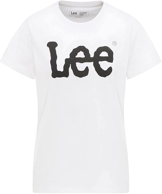 - T Shirt Damen - Regular Fit - Logo Tee - Weiß