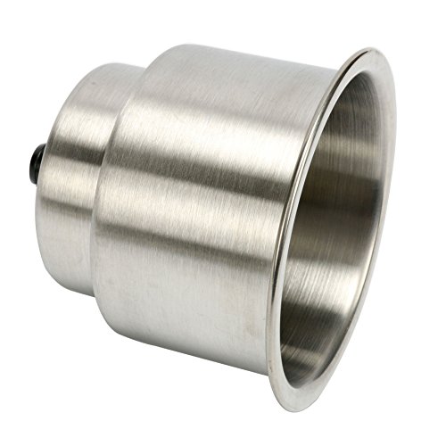 Amarine Made 4pcs Stainless Steel Cup Drink Holder with Drain for