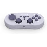 ShanWan Mini Bluetooth Controller, Hall Effect Joystick &amp; Micro Switch Buttons, Retro Wireless Gamepad for Switch/Switch 2, Steam Deck, PC, iOS, Android, Cloud Gaming, Pocket-Sized for Trave