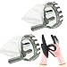 TIHOOD 2PCS Fruit Picker Head Basket with 1 Pair Garden Gloves/Fruit Picking Tools, Fruits Catcher for Harvest Picking Apple Citrus Pear Peach, etc (2 xFruits Picking Tool & 1 Pair Gloves)