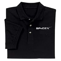 ComputerGear Elon Musk Falcon Dragon SpaceX Shirt Logo Polo Golf for Men Women Black XL
