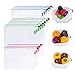 Prefer Green 12PCS Reusable Produce Bags, Premium Zero Waste Mesh Bags for Storage Fruit Vegetables, Eco-Friendly With Colorful Tare Weight on Tags, 3 Sizes