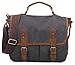 Gimay 15 inch Messenger Bag Canvas Briefcase Laptop Computer Bag (black-1)