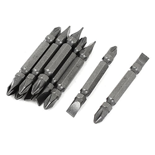 Click Here to See More Images Magnetic Hex Shank Phillips Slotted Double End Screwdriver Bits 10 Pcs