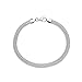 MiaBella 925 Sterling Silver Italian 5mm Mesh Link Chain Bracelet for Women, 7