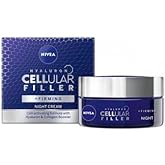 NIVEA Cellular Expert Filler Anti-Age Night Cream 50 ml – Hyaluronic Acid & Folic Acid Formula to Promote Skin Firmness, Volume Restoration and Smoother Appearance Overnight