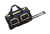 Rockland Luggage 22 Inch Rolling Duffle Bag, Navy, One Size